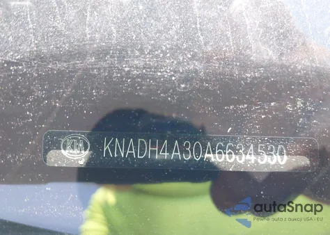 2010 Kia Rio Lx z USA, uszkodzony, nr VIN KNADH4A30A6634530